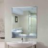 Frameless Rectangle Bevelled Wall Mirror with Bevel Plain HD Vanity Glass Mirror for Shaving/Make Up Modern Home Decorative Punch-Free Design for Bathroom Dressing Room view 4