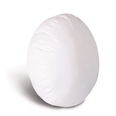 13Dx3 Hypoallergenic Fluffy Faux Down Poly Round Pillow Insert, 100% Cambric Cotton Shell, Never Vacuum-Packed,Made in USA