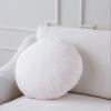 13Dx3 Hypoallergenic Fluffy Faux Down Poly Round Pillow Insert, 100% Cambric Cotton Shell, Never Vacuum-Packed,Made in USA view 2