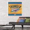 Trends International NBA Oklahoma City Thunder - Logo 14 Wall Poster, 22.375" x 34", White Framed Version view 2