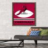 Trends International NFL Arizona Cardinals - Retro Logo 15 Wall Poster, 34L x 22.4W, Mahogany Framed Version view 2