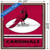 Trends International NFL Arizona Cardinals - Retro Logo 15 Wall Poster, 34L x 22.4W, Mahogany Framed Version view 3