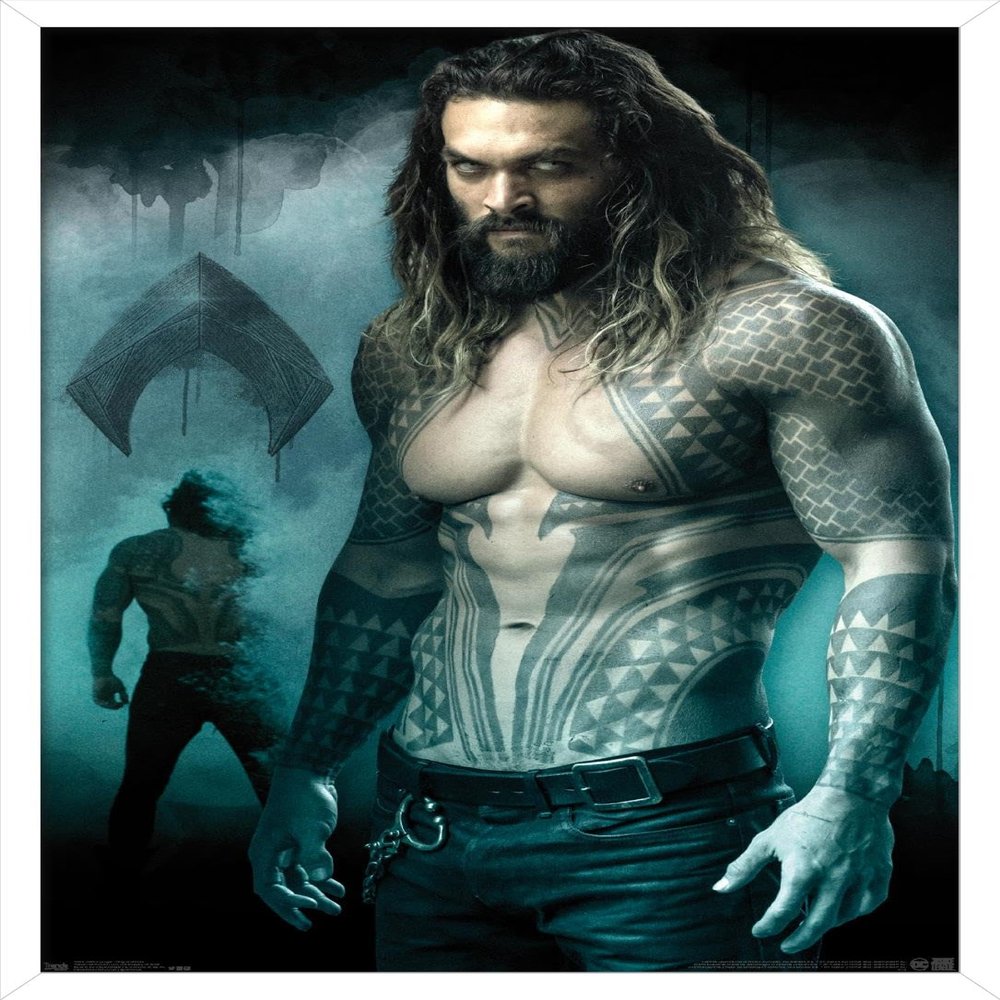 Trends International DC Comics Movie - Justice League - King of Atlantis Wall Poster, 22.375" x 34", White Framed Version