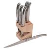(D) French Steak Cutlery in a Hand Made Wooden Block 6 pc, Vintage view 1