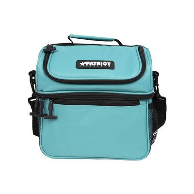 Patriot Coolers Duo Lunch Bag - 15 Can Lunch Cooler With Dual Compartments And Convenient Carry Strap (Aquamarine)