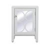 Elegant Decor 18 inch Mirrored Cabinet in White view 1