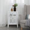 Elegant Decor 18 inch Mirrored Cabinet in White view 2