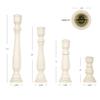Koyal Wholesale White Candlestick Holders & White Taper Candle Holder Set of 12, Unfinished Wood & Boho Candle Holders - Wooden Candlestick Holders for Elegant Decor view 3