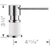 BLANCO, White 402307 LATO Kitchen Soap Dispenser, 10 oz view 4