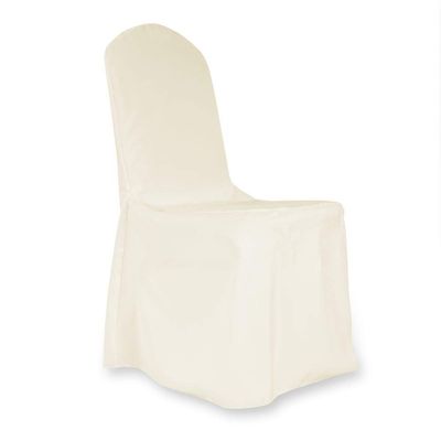 1/10/60pcs Polyester Banquet Chair Covers Linen Dinning Chair slipcover for Wedding Party Event Catering (10, Ivory)