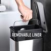 Magdisc Trash Can for Bathroom,Office,Bedroom, Rectangular Garbage Can with Soft Close Lid,Step on Brushed Stainless Steel Trash Can, 5 Liter/1.3 Gallon view 3