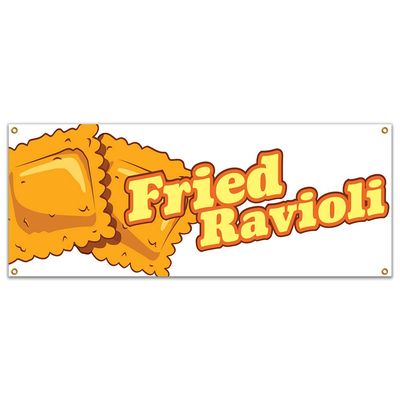Fried Ravioli 48" Banner Concession Stand Food Truck Single Sided