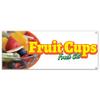 Fruit Cups 48" Banner Concession Stand Food Truck Single Sided view 1