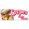 SignMission Crepes Savory and Sweet 48" Banner Concession Stand Food Truck Single Sided view 1