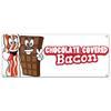 Chocolate Covered Bacon 2 48" Banner Concession Stand Food Truck Single Sided view 1