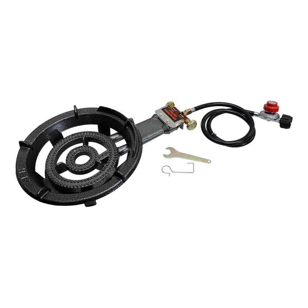 Portable Propane Super Gas Stove Burner Heavy Duty Cast Iron 13'' Outdoor Use Camping Cooker