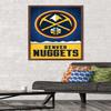 Trends International NBA Denver Nuggets - Logo 18 Wall Poster, 22.375" x 34", Mahogany Framed Version view 2