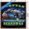 Trends International NFL Seattle Seahawks - End Zone 17 Wall Poster, 22.375" x 34", Mahogany Framed Version view 3