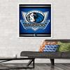 Trends International NBA Dallas Mavericks - Logo 14 Wall Poster, 22.375" x 34", White Framed Version view 2