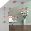 Drying rack Lift Ceiling-Mounted Airer Pulley Washer Dryer Clothesline Suitable for Bathroom Outdoor Balcony Aluminum 150cm view 2