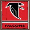 Trends International NFL Atlanta Falcons - Retro Logo 15 Wall Poster, 22.375" x 34", Mahogany Framed Version view 1