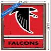 Trends International NFL Atlanta Falcons - Retro Logo 15 Wall Poster, 22.375" x 34", Mahogany Framed Version view 3