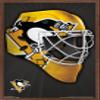 Trends International NHL Pittsburgh Penguins - Mask 16 Wall Poster, 22.375" x 34", Mahogany Framed Version view 1