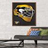 Trends International NHL Pittsburgh Penguins - Mask 16 Wall Poster, 22.375" x 34", Mahogany Framed Version view 2
