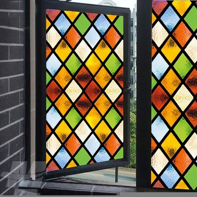 XXRBB Frosted Stained Glass Window Film,Bathroom Sticker Opaque Privacy Self-Adhesive Glass Film,for Livingroom Kitchen Rental Apartment,80x700cm(31x276inch)