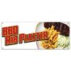 BBQ Rib Platter 48" Banner Concession Stand Food Truck Single Sided view 1