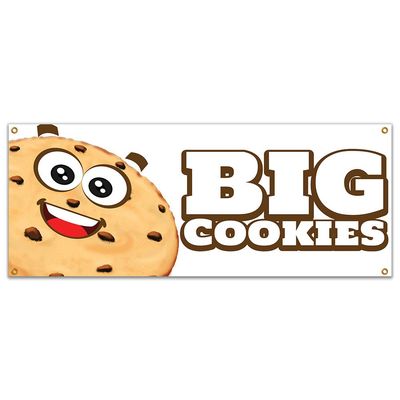 Big Cookies 48" Banner Concession Stand Food Truck Single Sided