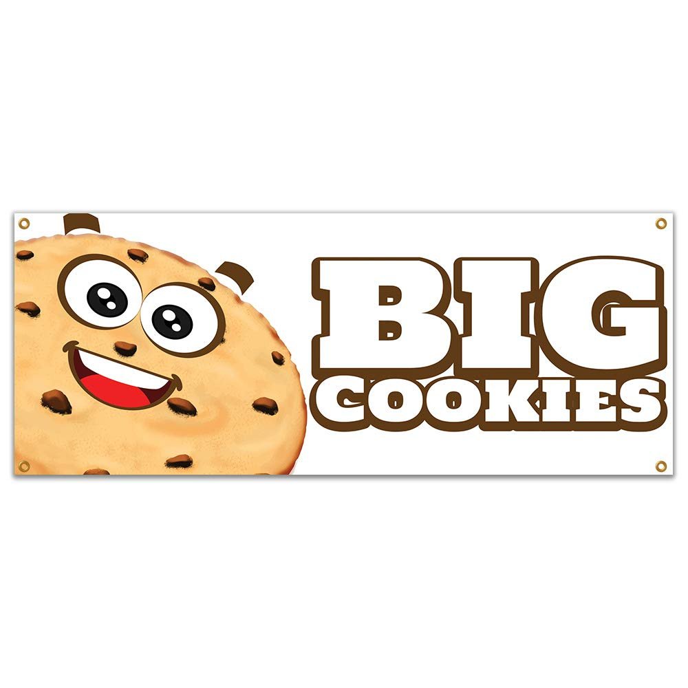 Big Cookies 48" Banner Concession Stand Food Truck Single Sided