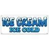 Ice Cream Ice Cold 48" Banner Concession Stand Food Truck Single Sided view 1