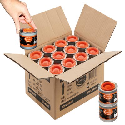 Luminar Resealable-Wick Chafing Fuel Cans, 24 Pack, 2 Hour - Premium Quality Burners for Food Warmers - No More Spills, Waste, or Hassle - Perfect for Convenient, and Long-Lasting Event Catering