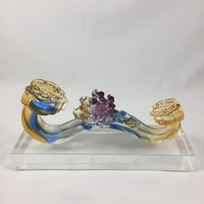 Amore Jewell Auspicious Riches & Honour Ru-Yi, Colored Glaze Glass (Liuli Crystal Glass)