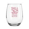 144 Pack Take A Shot We Tied the Knot Red Stemless 9 oz Wine Glass view 1