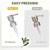 AmazerBath Soap Dispenser, 2 Pack Glass Soap Dispenser with Pump Stainless Steel, 17 Oz Hand Soap Bottles Bathroom Kitchen, Clear view 3