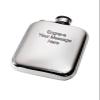 6oz Pewter Cushion Pocket Flask with Captive Top (Customized) view 1