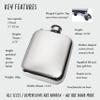6oz Pewter Cushion Pocket Flask with Captive Top (Customized) view 4