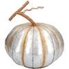 AB Tools Silver Pumpkin Jack O Lantern Halloween Light Up Candle Metal Decoration Garden view 4