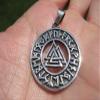 Everest Crystal Art 925 Silver Valknut Triquetra Triangle Norse Viking Germanic Pendant A2262 view 2