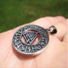 Everest Crystal Art 925 Silver Valknut Triquetra Triangle Norse Viking Germanic Pendant A2262 view 4