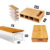 BAMBOO LAND- Large Bamboo Cutting Board with Containers, Food Prep Station, Cutting Board with Storage view 2