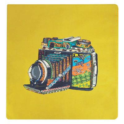 Mysocks Cushion Cover Yellow Camera Design