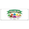 Italian Ice 48" Banner Concession Stand Food Truck Single Sided view 1