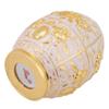Akozon Toothpick Holder, 1pc Metal Zinc Alloy Toothpick Container Dispenser, Flower Pattern, Hand Press, Gold view 4
