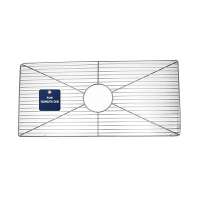 Nantucket Sinks BG-YM36 Sink Protector  Stainless Steel Bottom Grid for Yarmouth-36W Farmhouse Kitchen Sink, Chrome Finish, Protective Non-Slip Rubber Feet & Bumpers