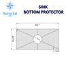 Nantucket Sinks BG-YM36 Sink Protector  Stainless Steel Bottom Grid for Yarmouth-36W Farmhouse Kitchen Sink, Chrome Finish, Protective Non-Slip Rubber Feet & Bumpers view 2