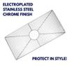 Nantucket Sinks BG-YM36 Sink Protector  Stainless Steel Bottom Grid for Yarmouth-36W Farmhouse Kitchen Sink, Chrome Finish, Protective Non-Slip Rubber Feet & Bumpers view 4