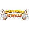 Caramel Sundae 48" Banner Concession Stand Food Truck Single Sided view 1